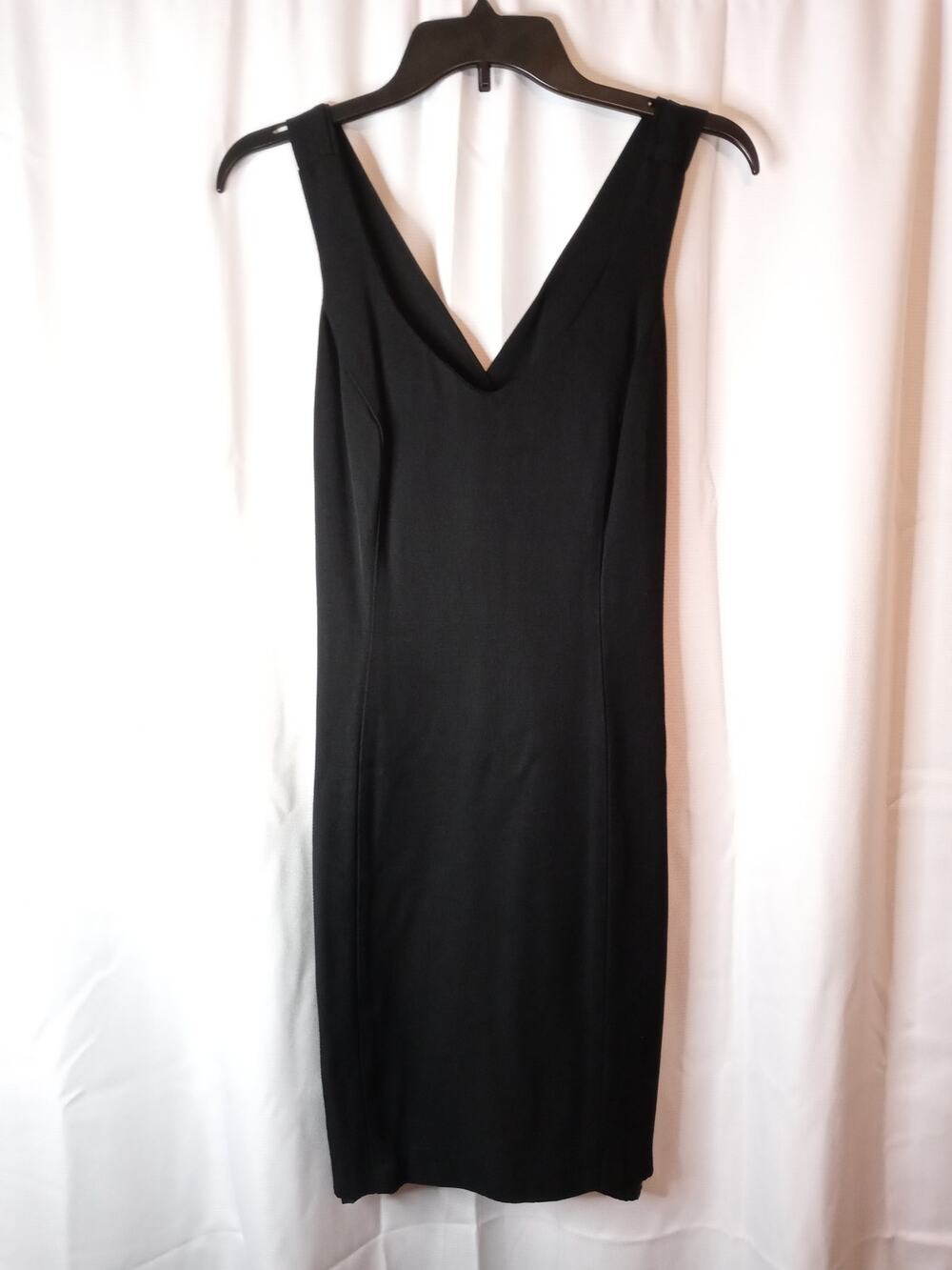 Miss Ashlee Women’s Size 14 Black V Neck Sheath Pencil Formal Evening Dress